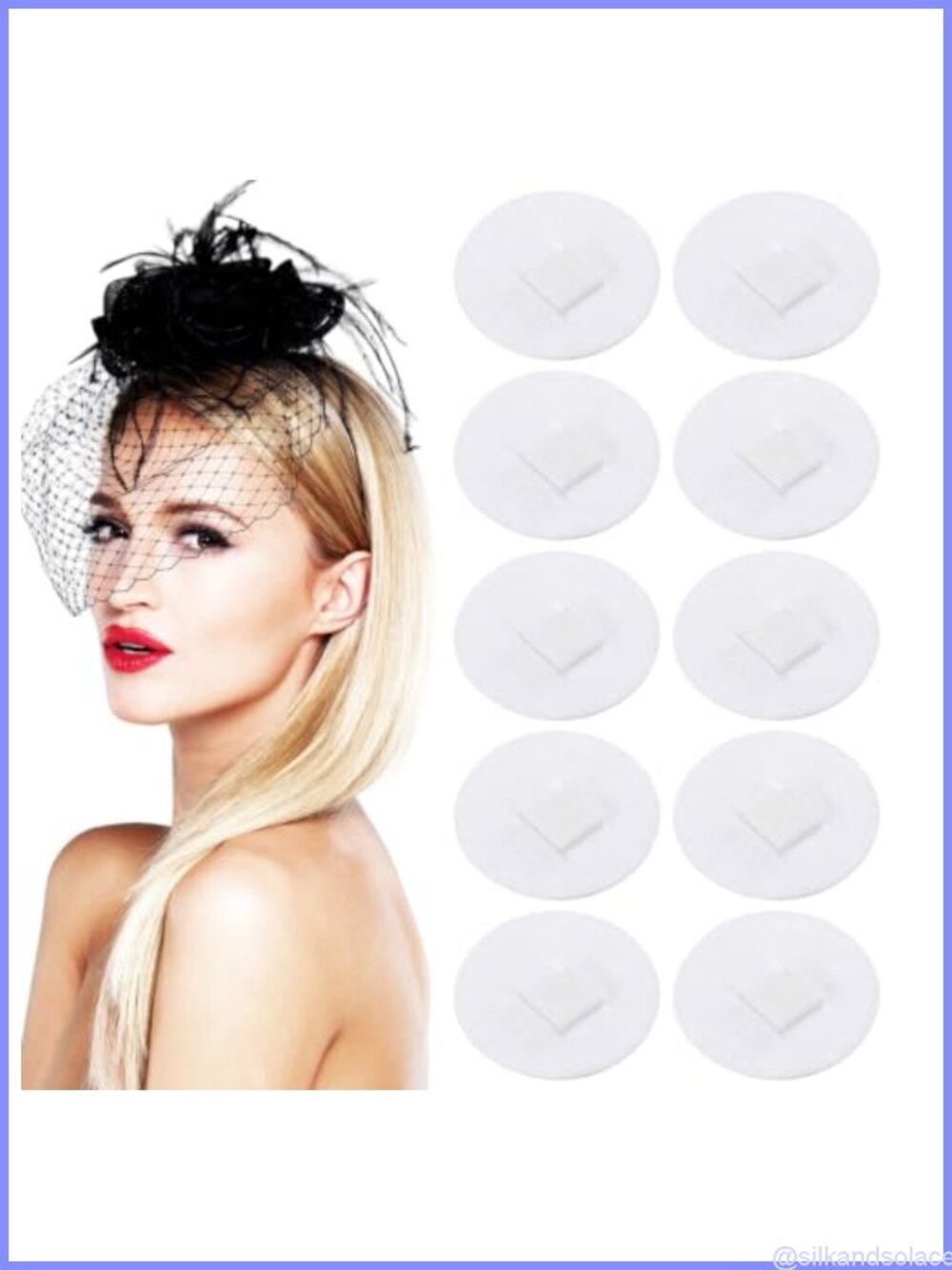 10 Pcs 2 Inch Felt Round Hair Band Pad Fascinator Base DIY
